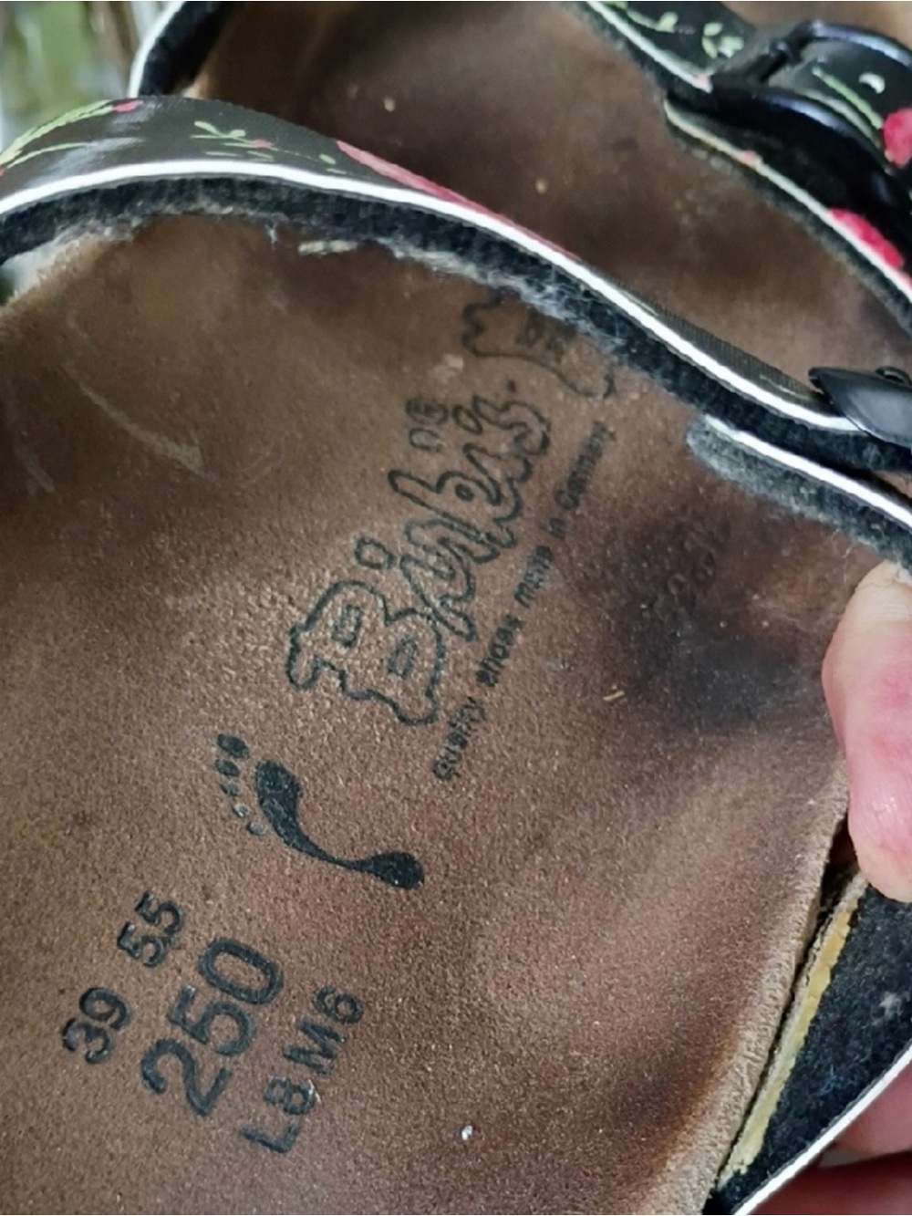 Birkenstock Black Floral Double-Strap Sandals - Picture 6 of 8
